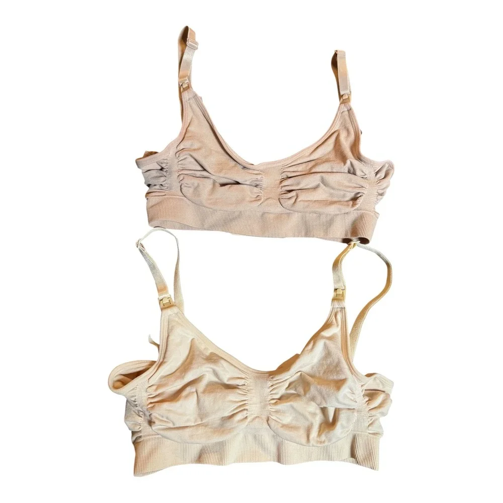 SKIMS Maternity Nursing Sculpting Bra Bundle Seamless Bralette Size S/M
